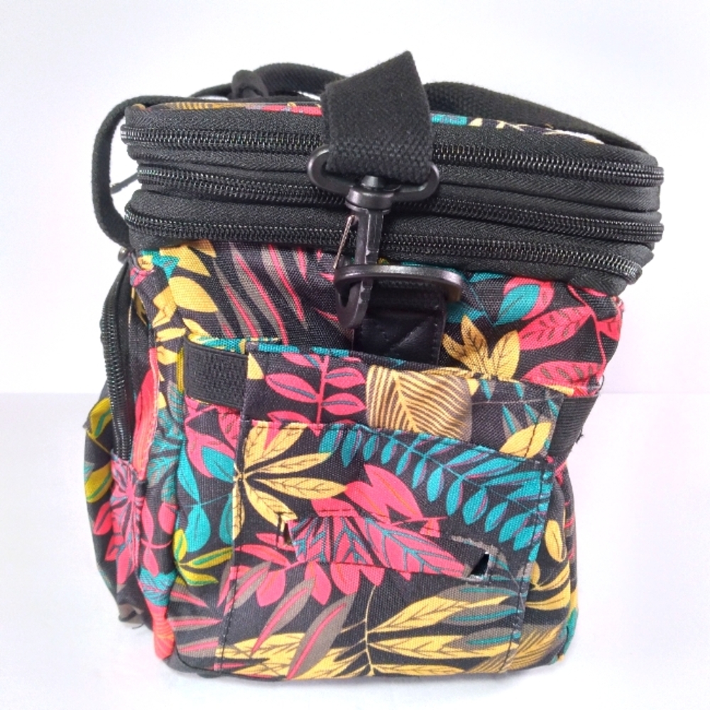 Mov Compra Expandable Lunch Bag Colorful Tropical Botanical Travel Beach Pool - Picture 7 of 9